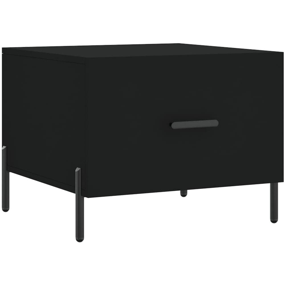 Tavolino Da Salotto Nero 50x50x40 Cm In Legno Multistrato - Foto 2