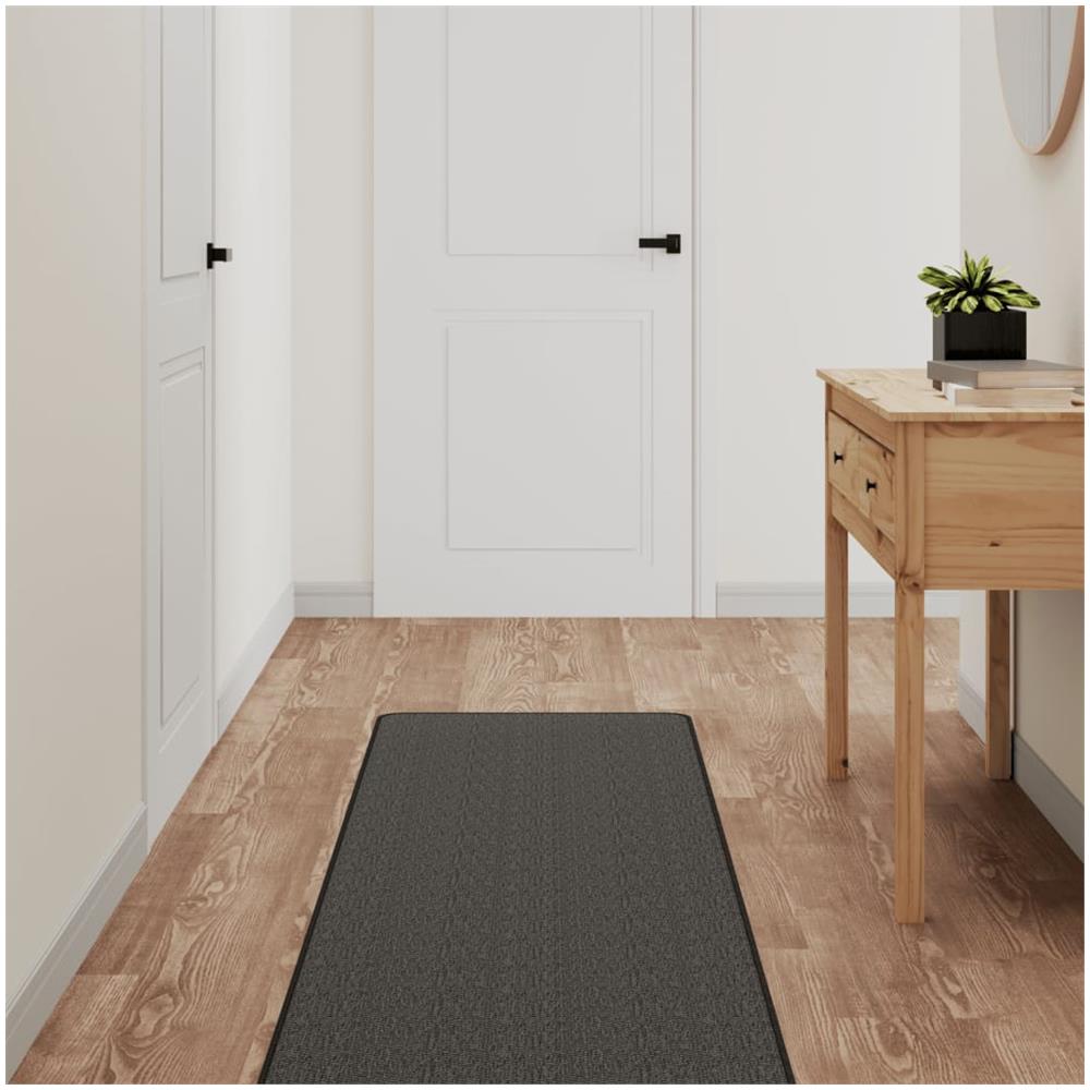 Tappeto Corsia Aspetto Sisal Antracite 50x250 Cm - Foto 1