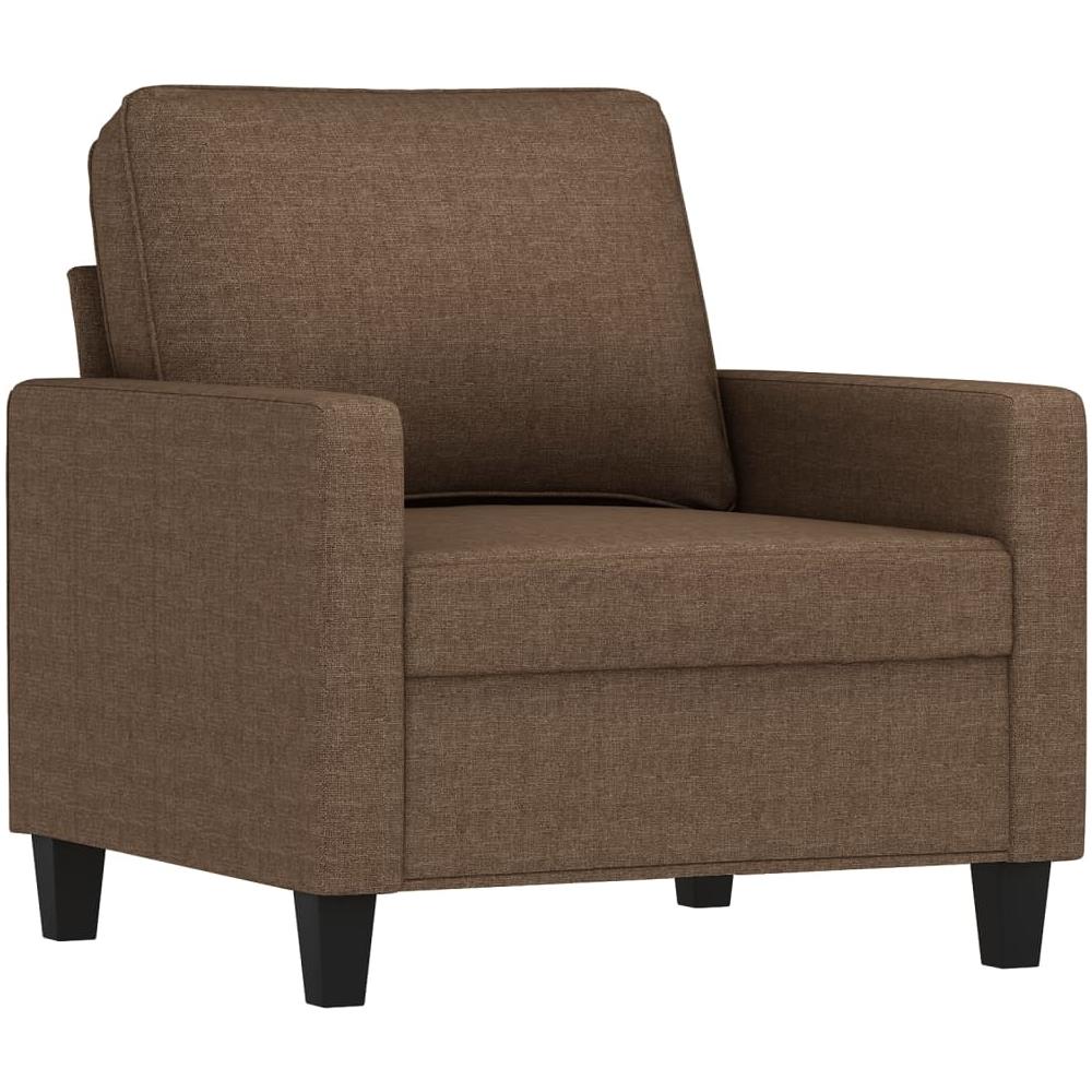 Poltrona Marrone 60 Cm In Tessuto - Foto 2