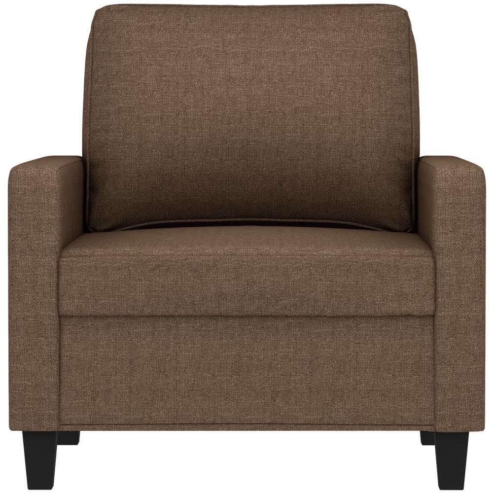 Poltrona Marrone 60 Cm In Tessuto - Foto 3