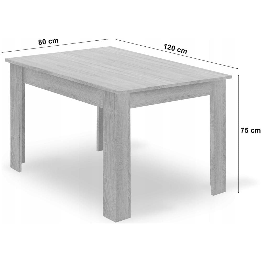 Tavolo artigianale NP 120X80 Design moderno Gambe nere - Foto 2