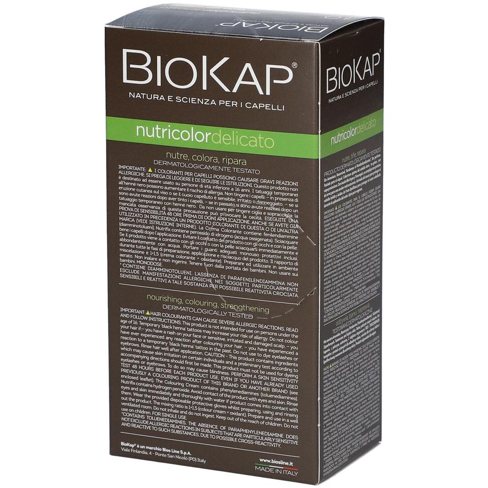 Biokap Nutricolor Delicato 1,0 Nero Naturale Tinta Tubo + Flacone - Foto 1