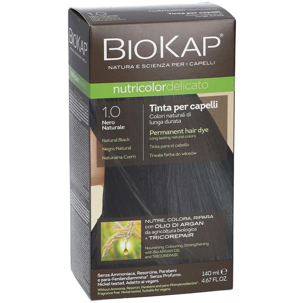 Biokap Nutricolor Delicato 1,0 Nero Naturale Tinta Tubo + Flacone - Foto 2
