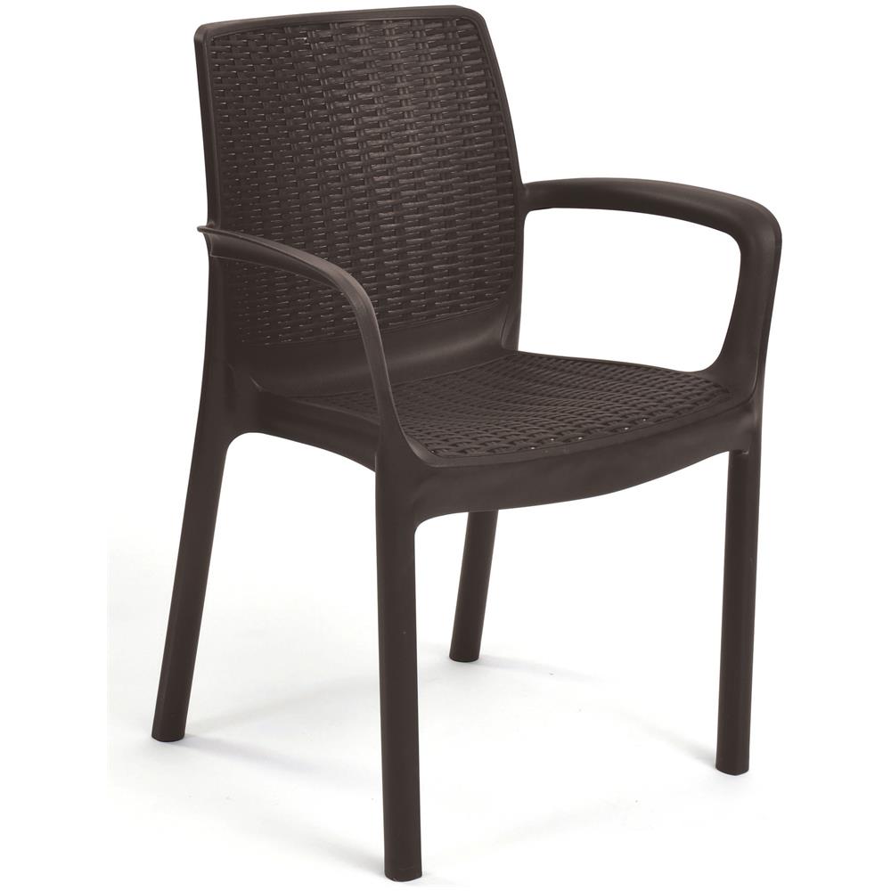 Poltrona Arredo Melody In Polirattan - Marrone - Foto 2