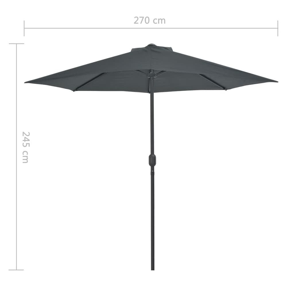 Ombrellone Da Esterni Con Palo In Acciaio 250x250 Cm Sabbia - Foto 2