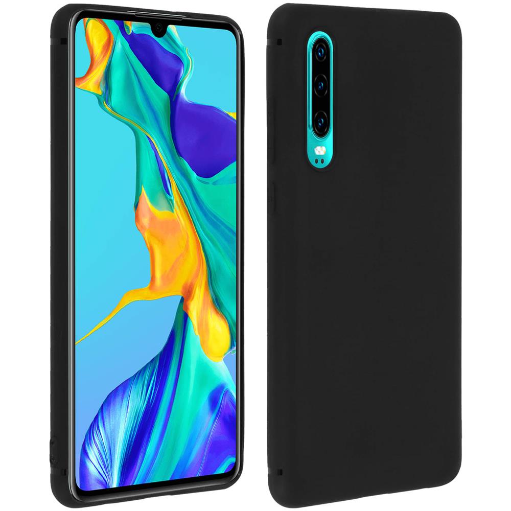 Cover Huawei P30 Protezione Silicone Morbido Anti-graffio - Nero Opaco - Foto 1
