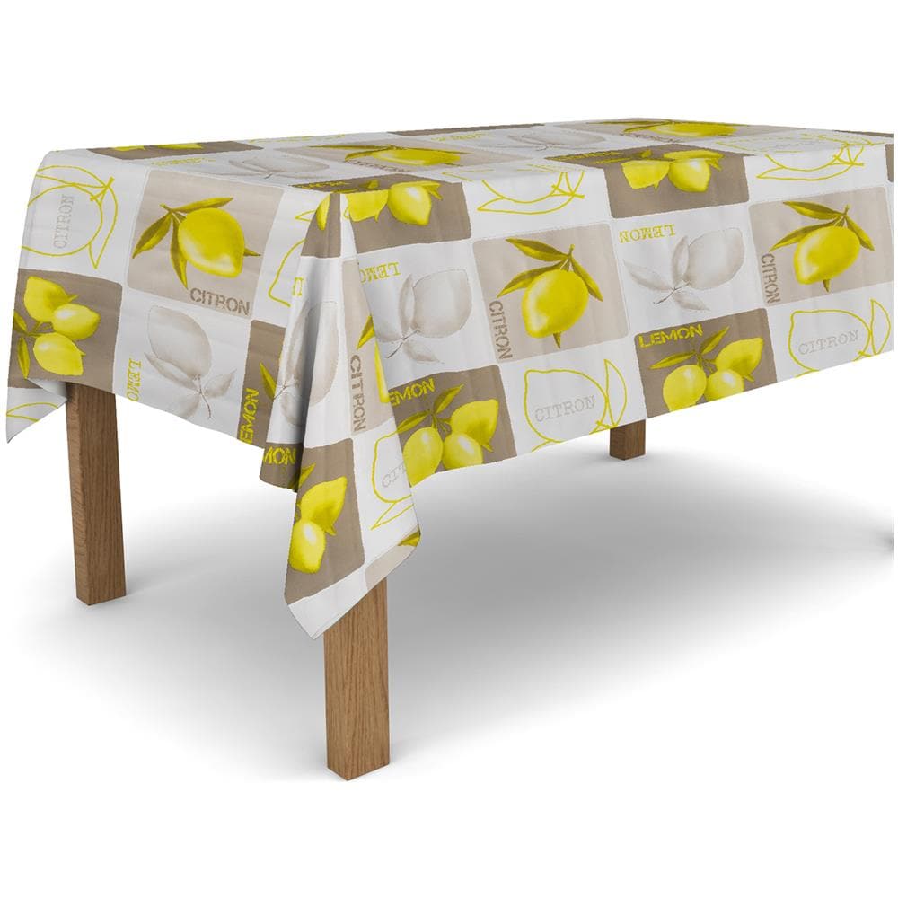 Tovaglia In Tela Cerata In Pvc Antimacchia Resistente E Facile Da Tagliare 140x500 Cm - Citron - Foto 1