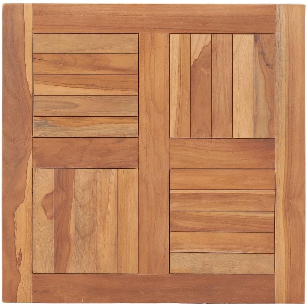 Piano del Tavolo in Legno Massello di Teak 60x60x2,5 cm - Foto 2