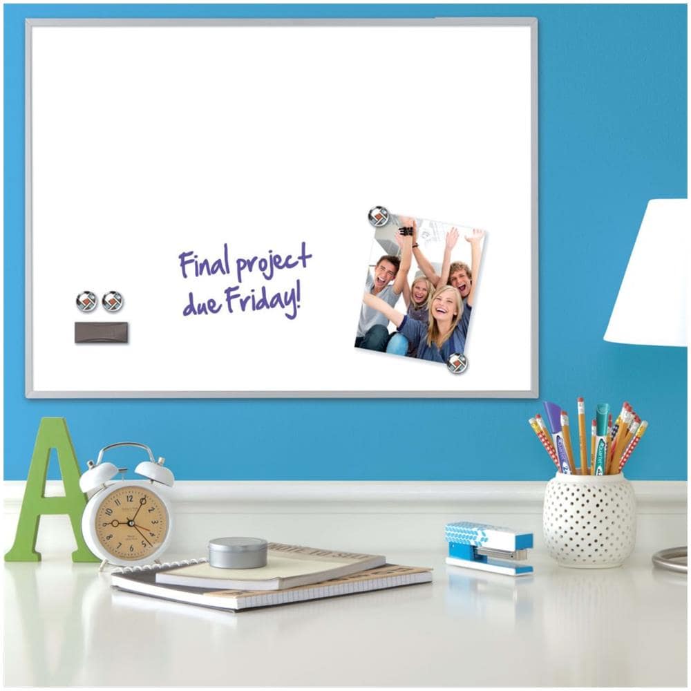 Nobo Rexel Magnetico A Secco Wipe Personal Lavagna 585 X 430 Mm In Alluminio Trim Include Marcatori Gomma Magneti E Montaggio Kit Bianco 1.903.777 - Foto 8