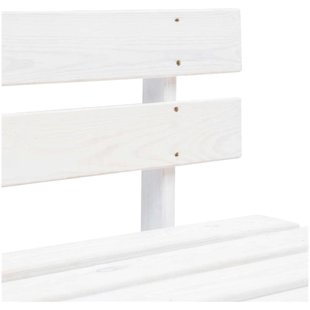 Divano Centrale Giardino su Pallet Bianco Legno Pino Impregnato - Foto 2