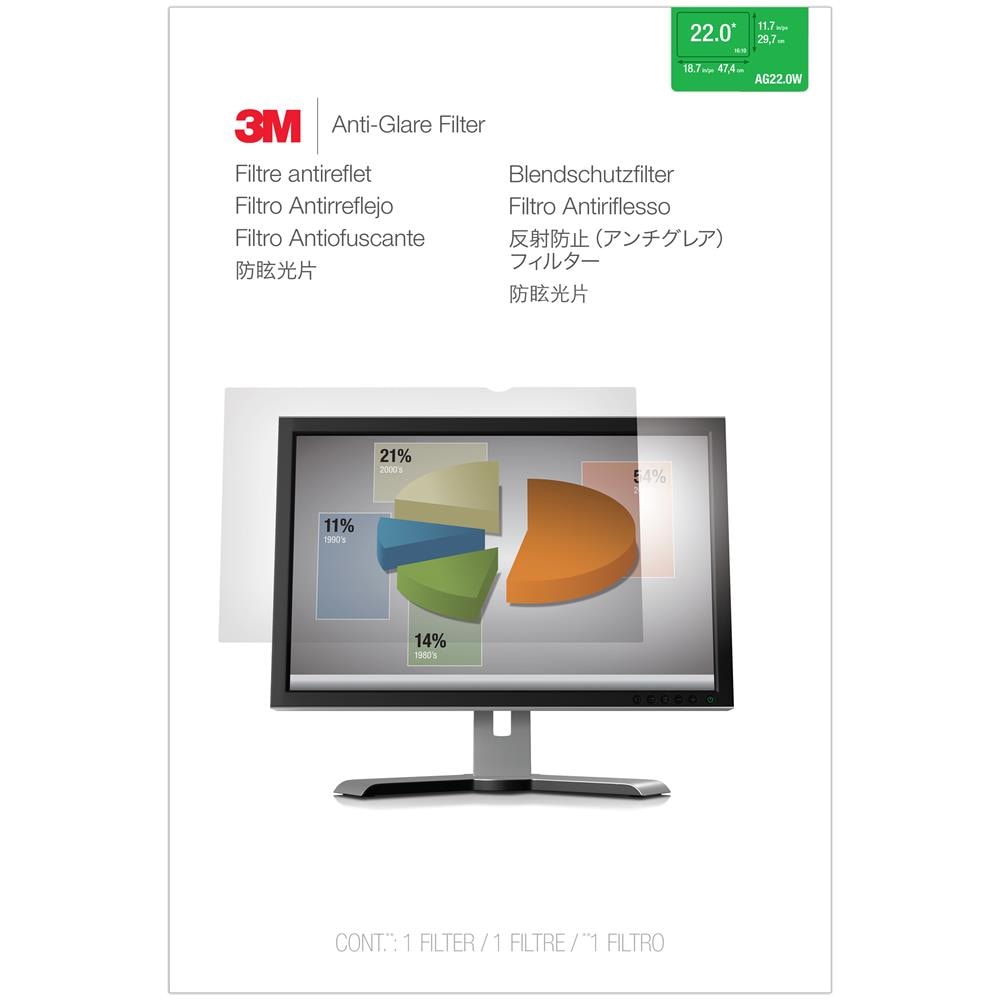 Filtro antiriflesso AG 22.0W, Anti-glare, LCD / Plasma, Senza cornice, Universale, Trasparente, 474 x 297 mm - Foto 3