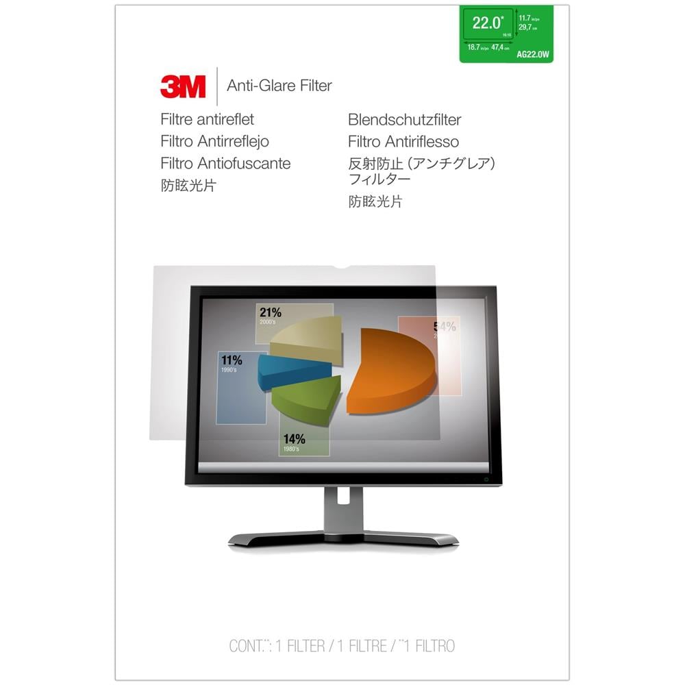 Filtro antiriflesso AG 22.0W, Anti-glare, LCD / Plasma, Senza cornice, Universale, Trasparente, 474 x 297 mm - Foto 2