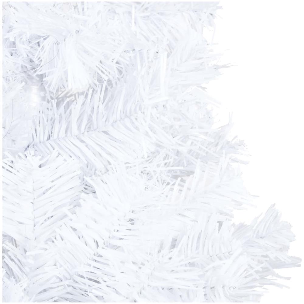 Albero Natale Artificiale con LED e Palline Bianco 210 cm PVC - Foto 3