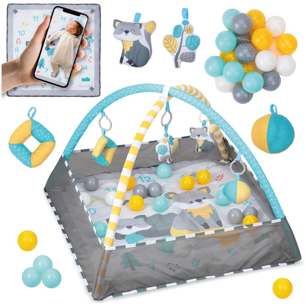 Playpen Educativo Tappetino Giocattoli Palle Momi Lammis - Foto 1