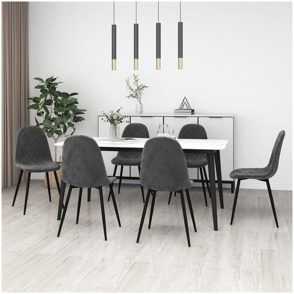 Maison Exclusive - Sedie Da Pranzo Girevoli 2 Pz Grigio Scuro In Velluto 88487335