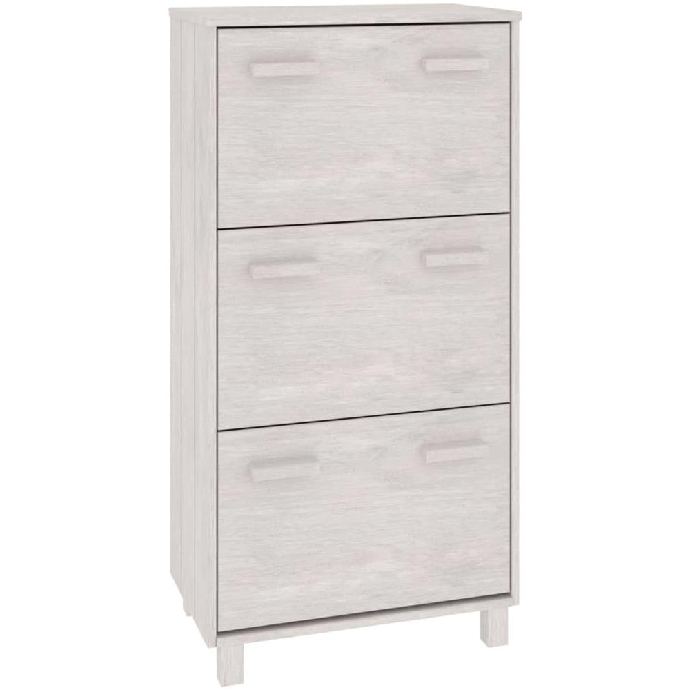 Scarpiera VidaXL Con 4 Cassetti Ribaltabili - Bianca, 60x34x187.5cm - Foto 14