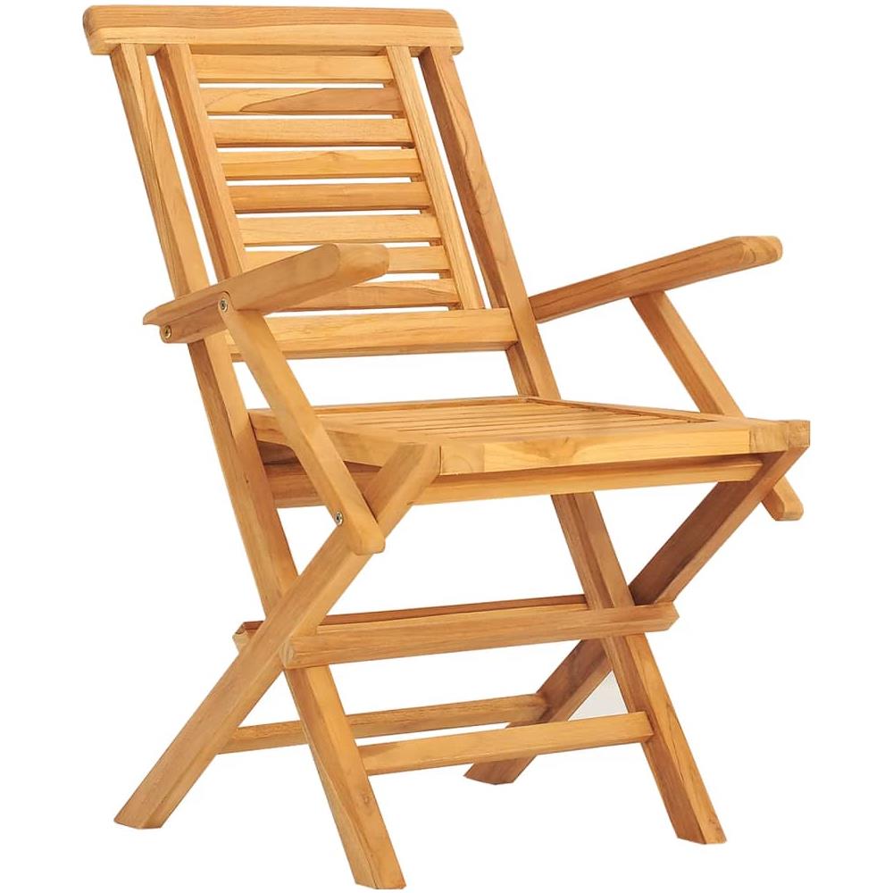 Sedie Da Giardino Pieghevoli 2pz 56x63x90cm Legno Massello Teak - Foto 7