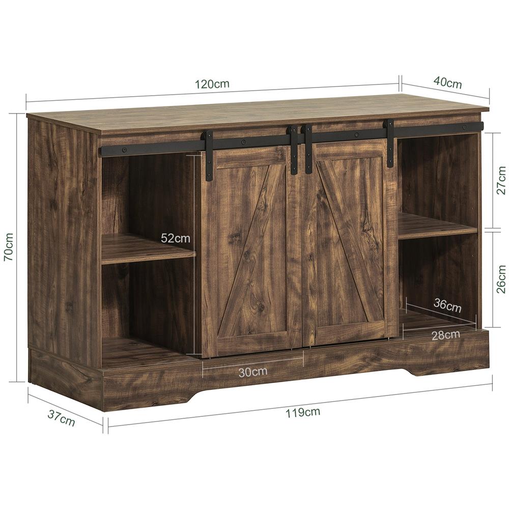 Credenza Con Ante Scorrevoli, Mobile Da Ingresso, Scarpiera, Armadietto Multifunzionale Fsb60-n - Foto 2