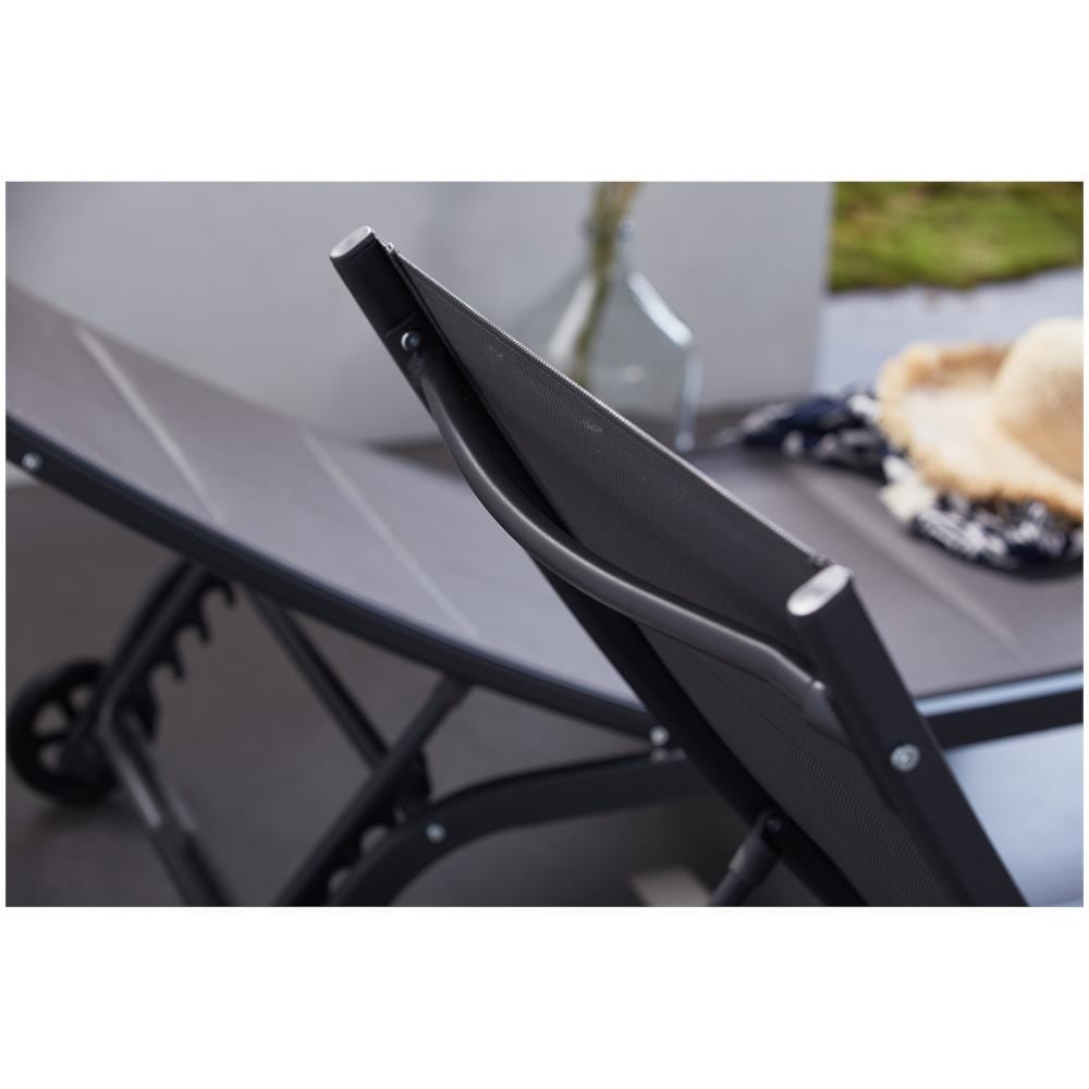 Set Di 2 Sdraio In Alluminio Grigio Scuro Lisboa - Foto 5