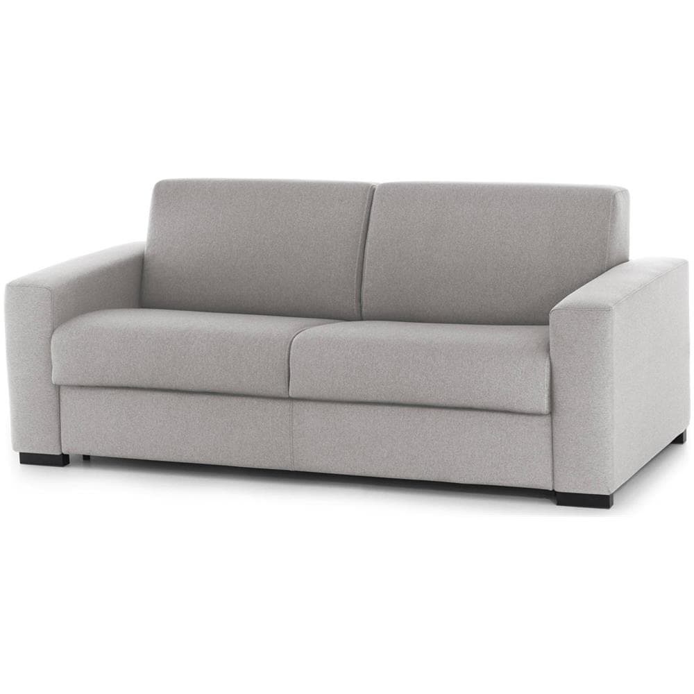 Divano Fisso Rosanna, Divano A 2 Posti Large, 100% Made In Italy, Sofà Soggiorno In Tessuto Imbottito, Con Braccioli Standard, Cm 200x95h90, Grigio - Foto 2