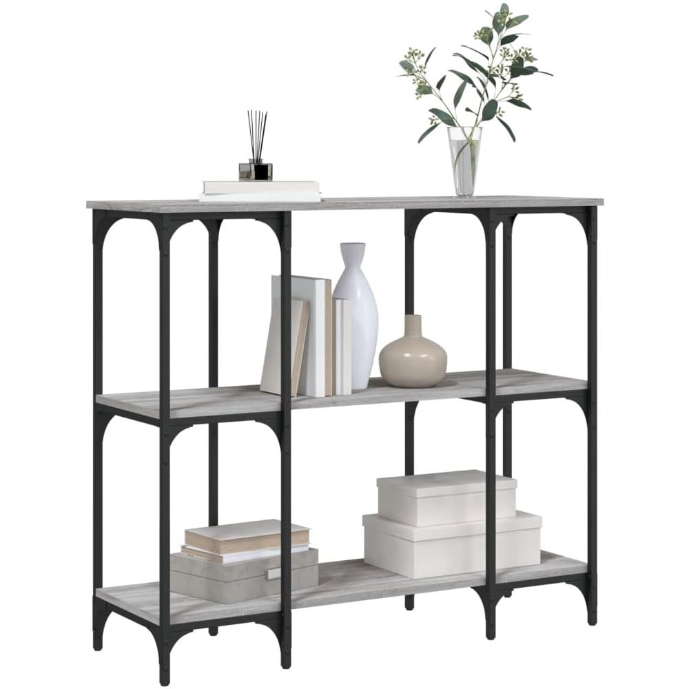 Tavolino Consolle Grigio Sonoma 102x35x90 Cm Legno Multistrato - Foto 3