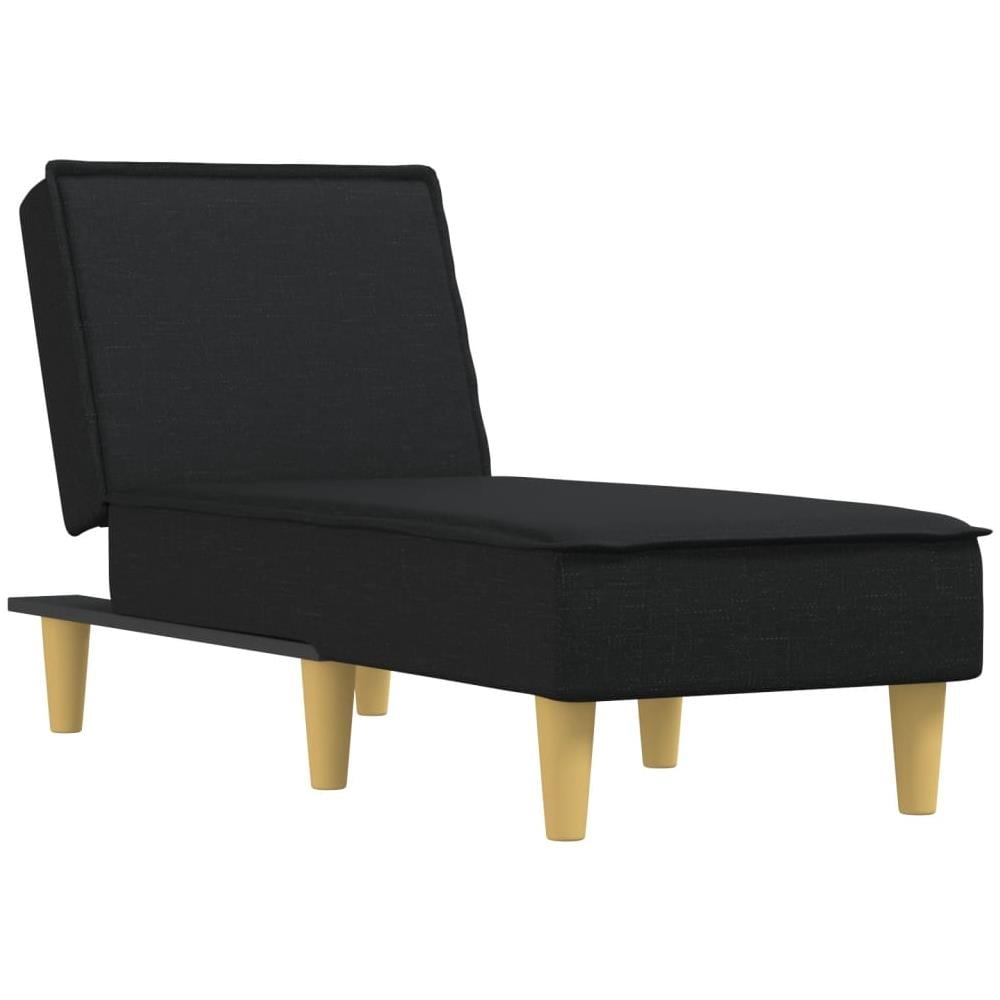 Chaise Longue In Tessuto Nero - Foto 2