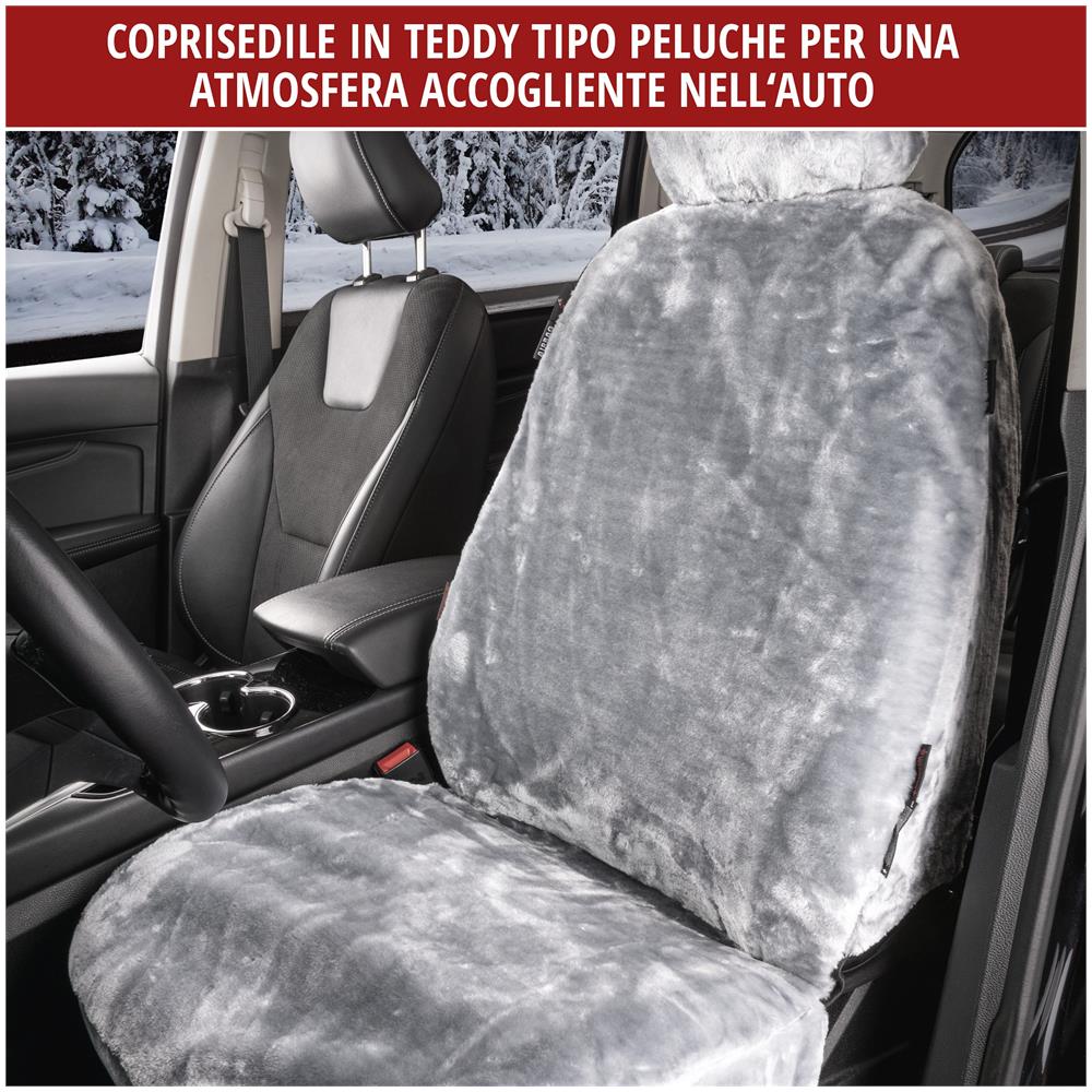 Coprisedili Auto Teddy Vegano Argento - Foto 2