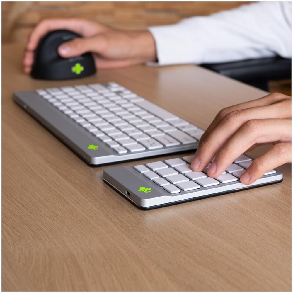 Tastierino Numerico Bluetooth RGOCONMWLWH  per Computer portatile Colore Bianco - Foto 2