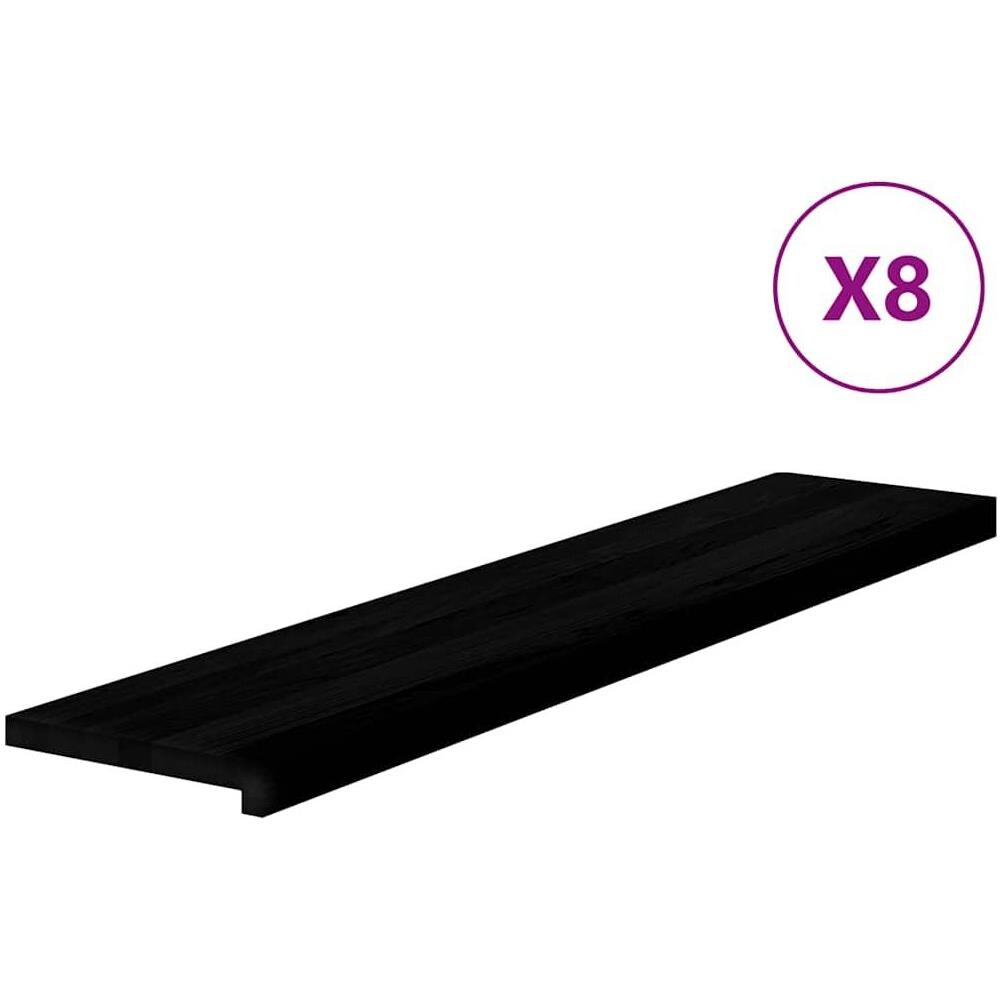 Gradini 8 pz Marrone Scuro 120x25x2 cm Legno Massello Rovere - Foto 1