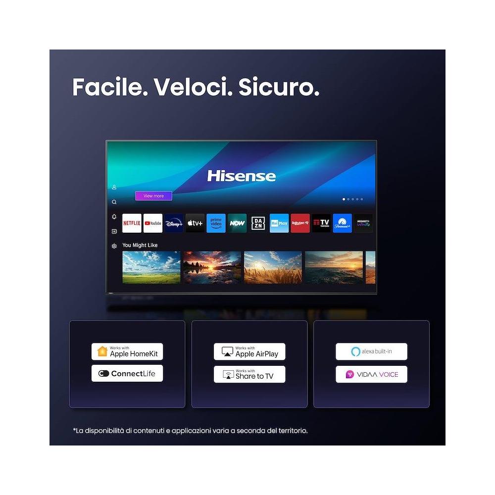 55A69Q Tv Led 55'' Smart tv 4K Ultra HD 3840x2160 classe E Nero - Foto 8