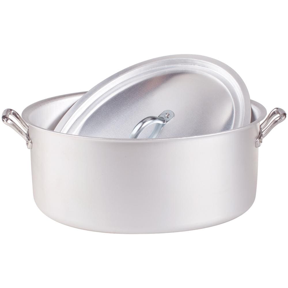 Casseruola Ovale Finitura Opaco Con Maniglie Alluminio E Coperchio - Diametro Cm 36 - Altezza Cm 14-capacità Lt 13,5 - Foto 1