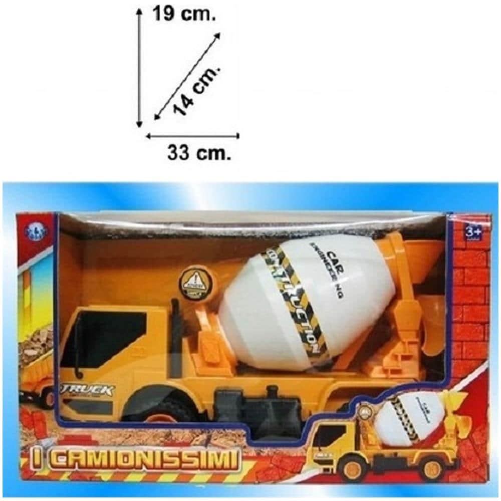Betoniera Box Camion 19x33x14 Cm Cantiere Costruzioni Ruota Gioco Bambini Bimbo - Foto 1