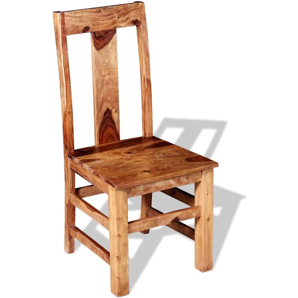 6 Pz Sedie Per Sala Da Pranzo In Legno Massello Di Sheesham - Foto 2