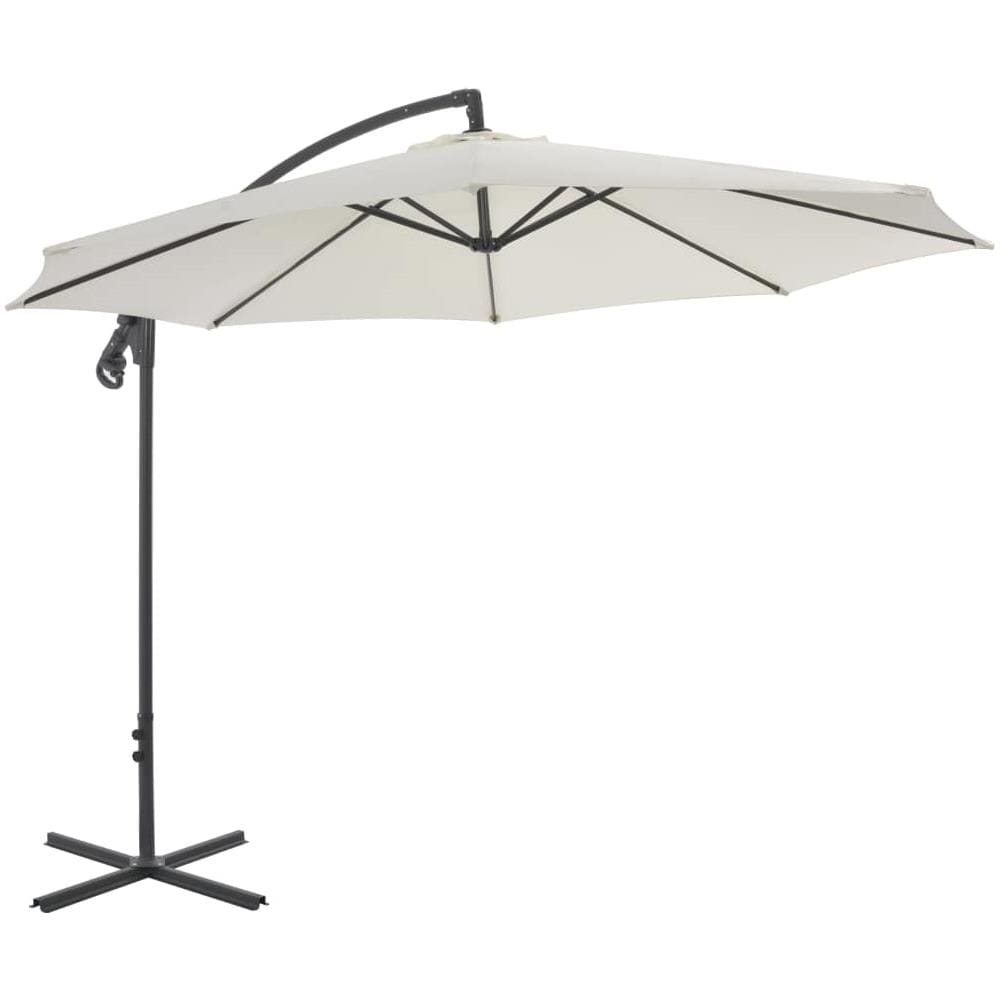 Ombrellone A Sbalzo Con Palo In Acciaio 300 Cm Sabbia - Foto 1