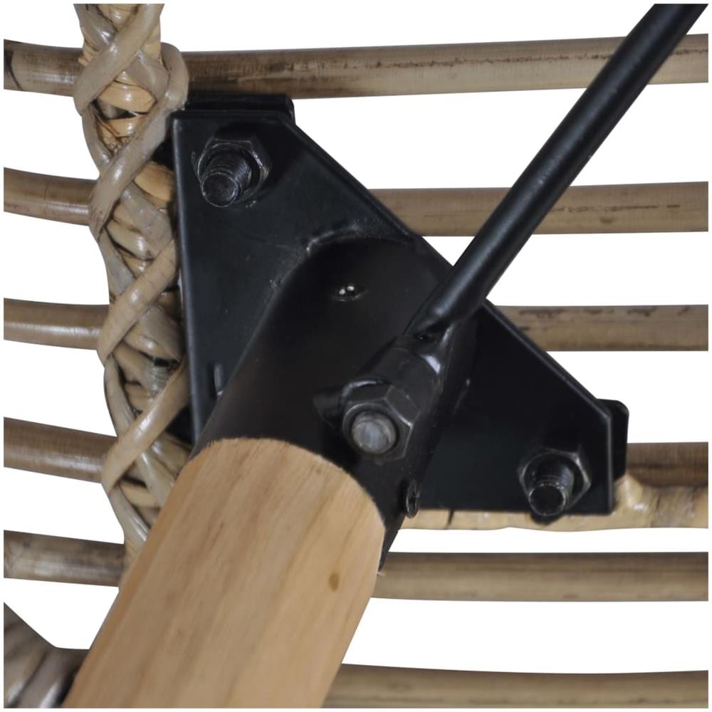 Sedie da Pranzo 2 pz in Rattan Naturale Marrone - Foto 7