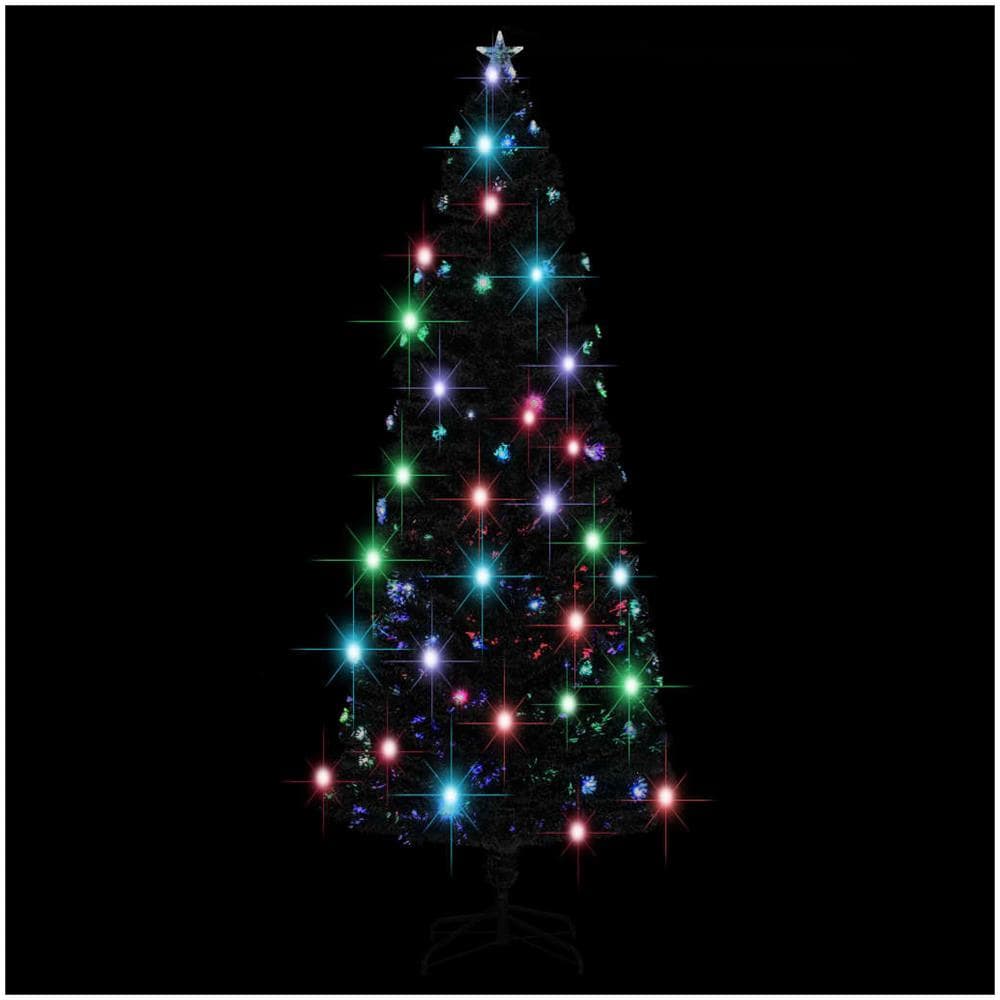 Albero di Natale Preilluminato con Supporto 240 cm Fibra Ottica - Foto 2