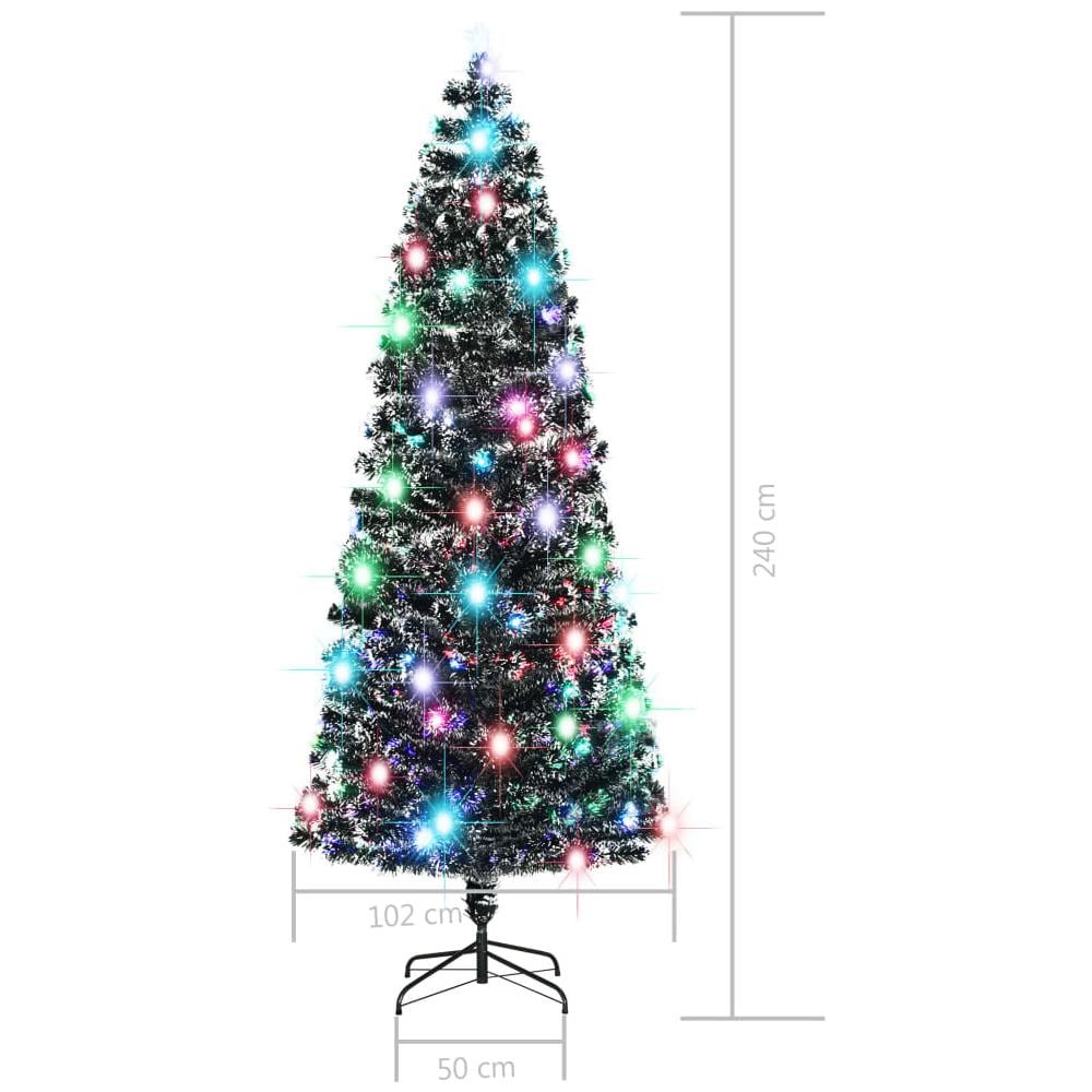 Albero di Natale Preilluminato con Supporto 240 cm Fibra Ottica - Foto 13