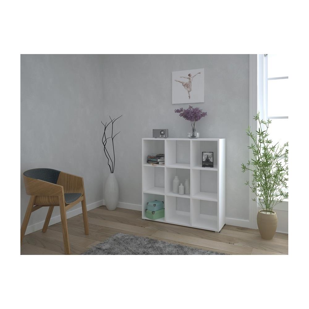 Libreria Londra S - Mobile Da Parete, Scaffale - Con Ripiani - Da Salotto, Ufficio - Bianco In Legno, 106 X 33 X 109 Cm - Foto 1