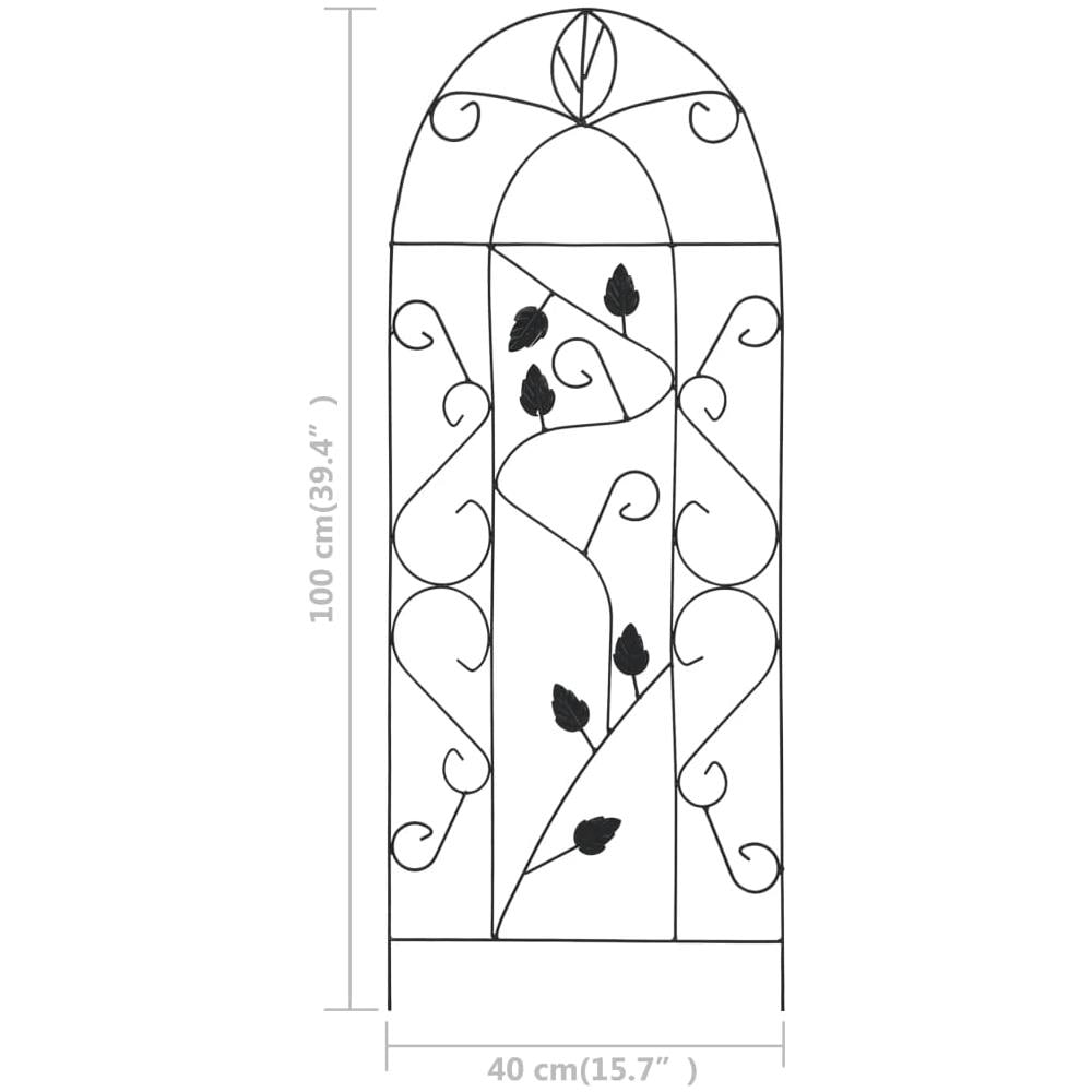 Supporti Da Giardino Per Piante 3 Pz Neri 40x100 Cm In Ferro - Foto 10