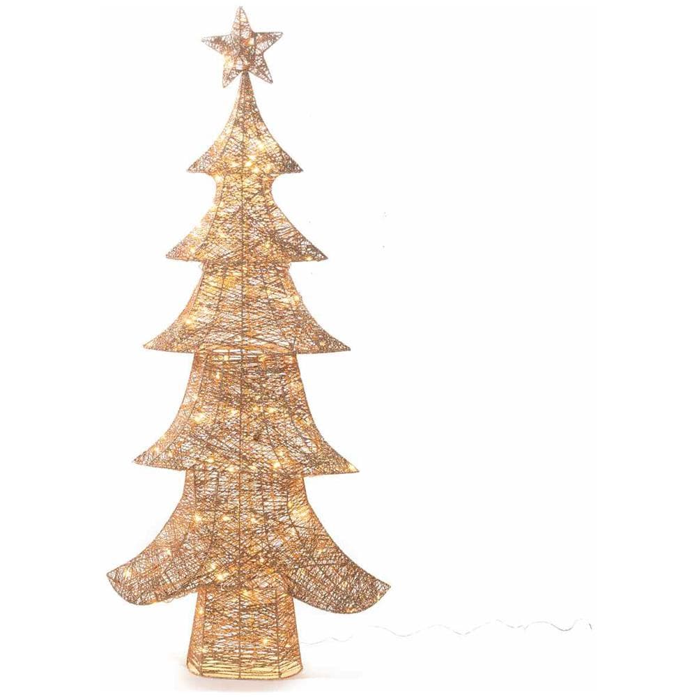 Albero di Natale da tavolo pre-illuminato con effetto neve, luci
