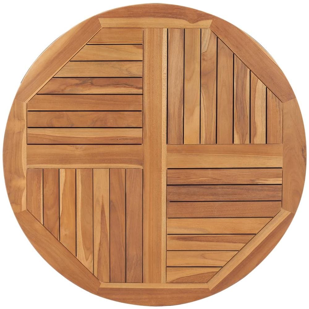 Piano Tavolo in Legno Massello di Teak Rotondo 2,5 cm 90 cm - Foto 1