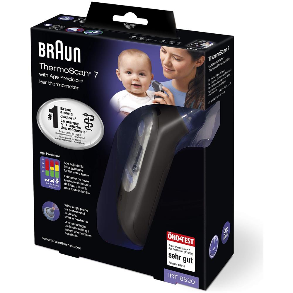 Thermoscan 7 Orecchio Termometro Con Age Di Precisione - Black Edition Irt6520b - Foto 4