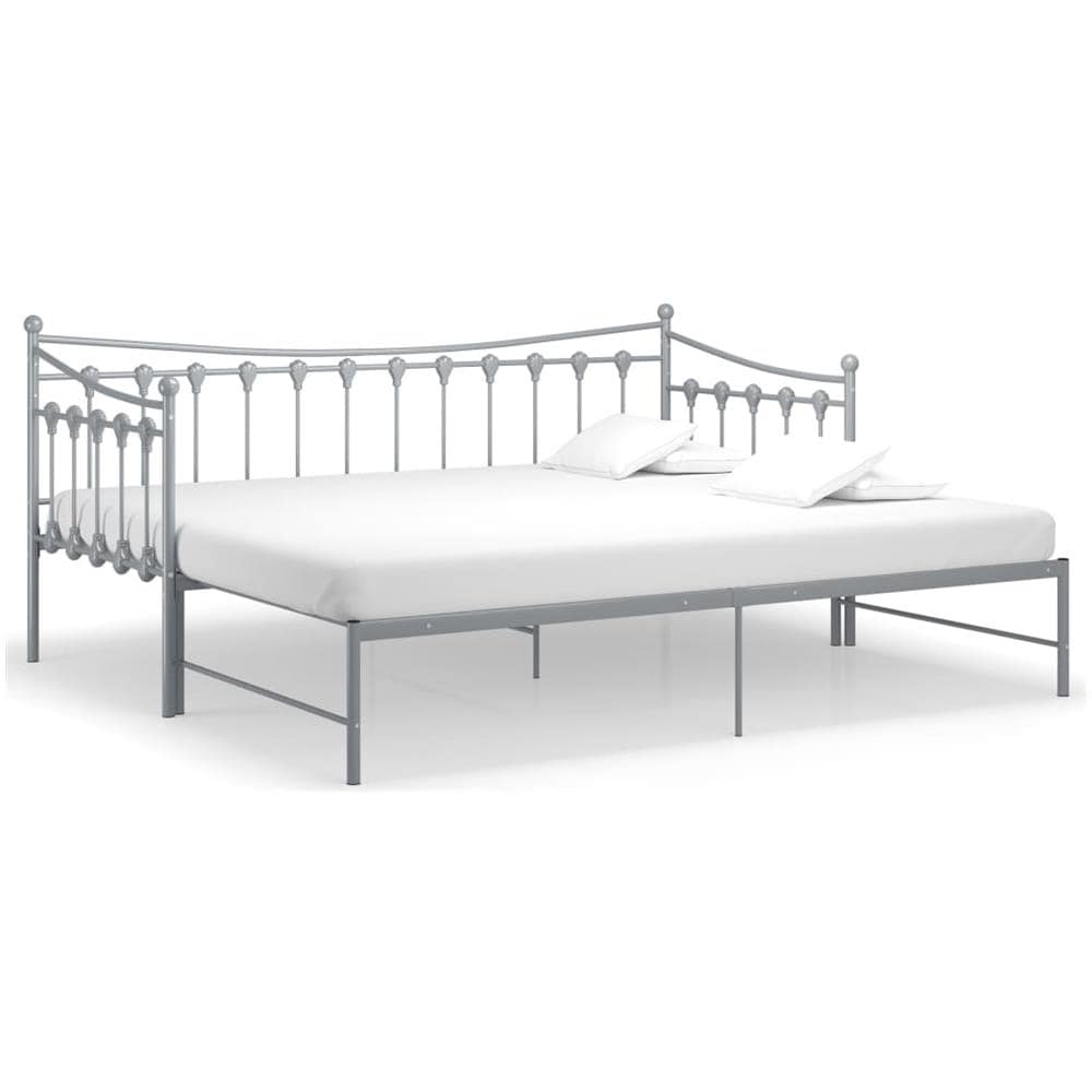 Telaio Divano Letto Estraibile Grigio In Metallo 90x200 Cm - Foto 2