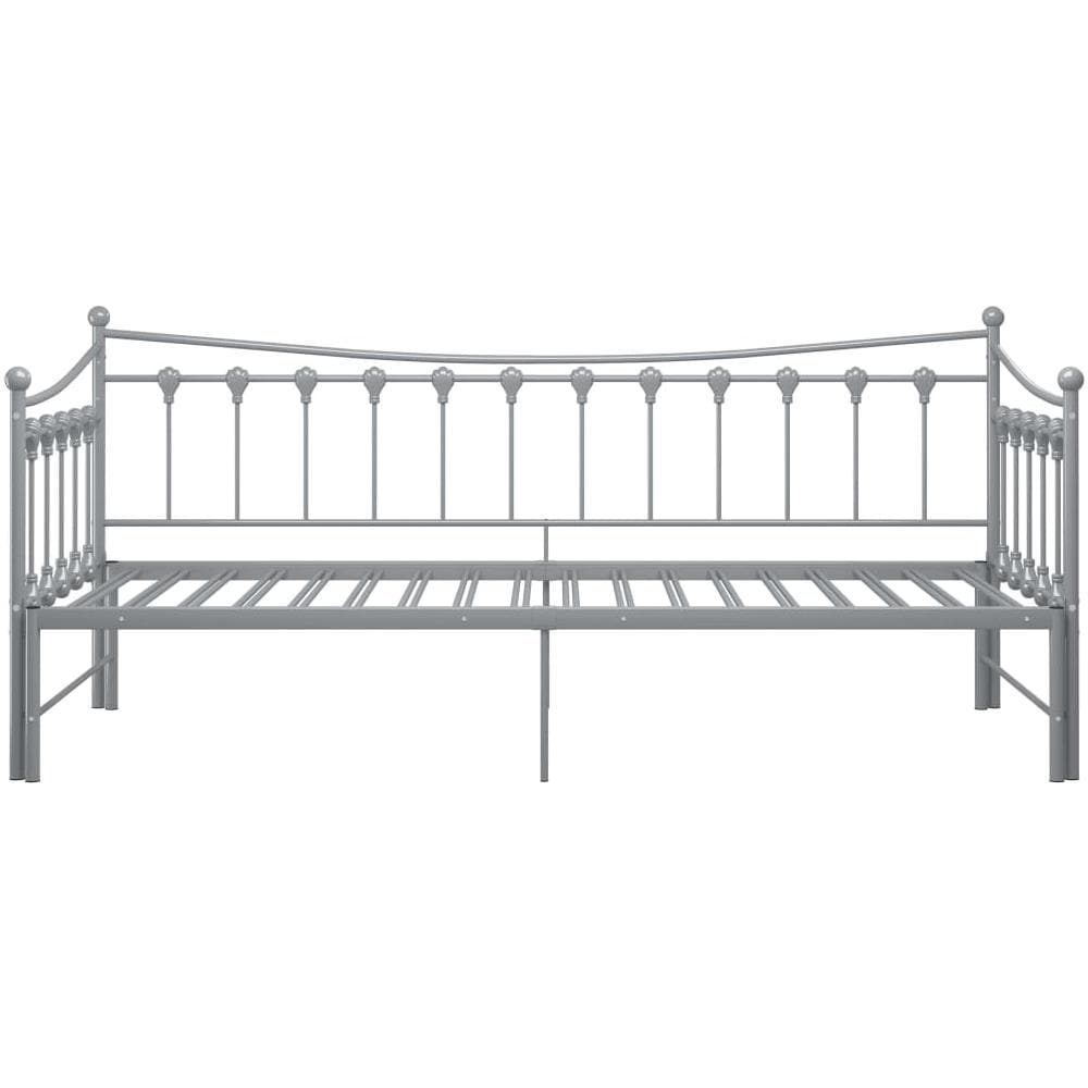 Telaio Divano Letto Estraibile Grigio In Metallo 90x200 Cm - Foto 8