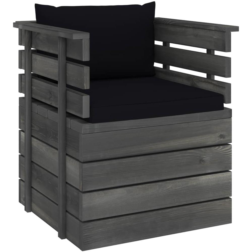 Poltrona da Giardino con Cuscini in Legno di Pino - Foto 1