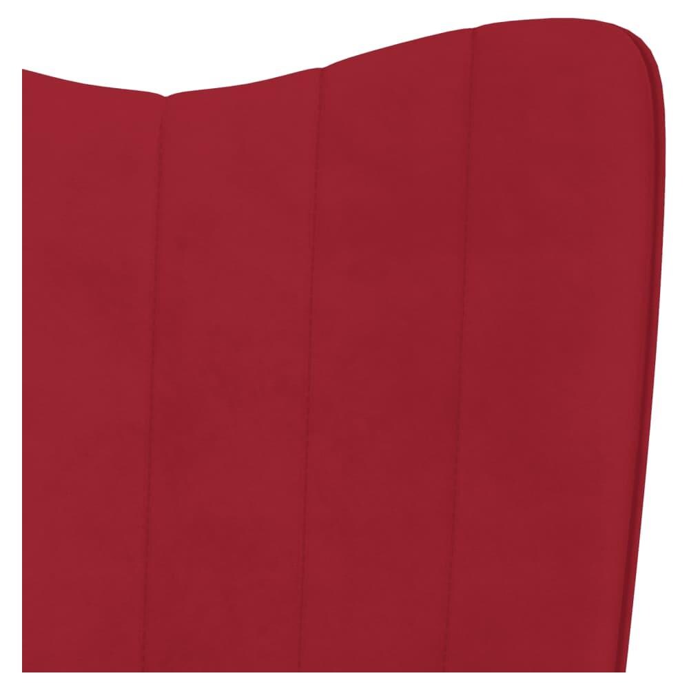 Poltrona Relax Rosso Vino in Velluto - Foto 2