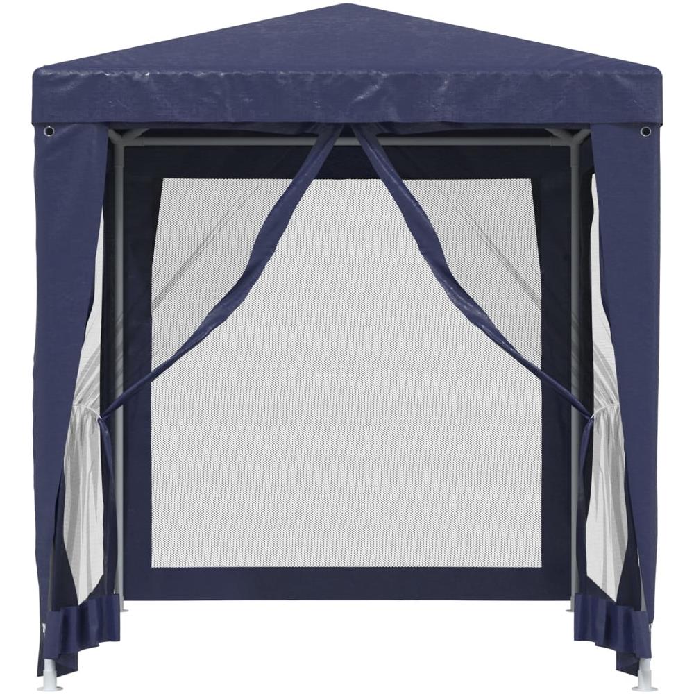 Tenda Per Feste Con 4 Pareti Laterali In Rete Blu 2x2 M Hdpe - Foto 3