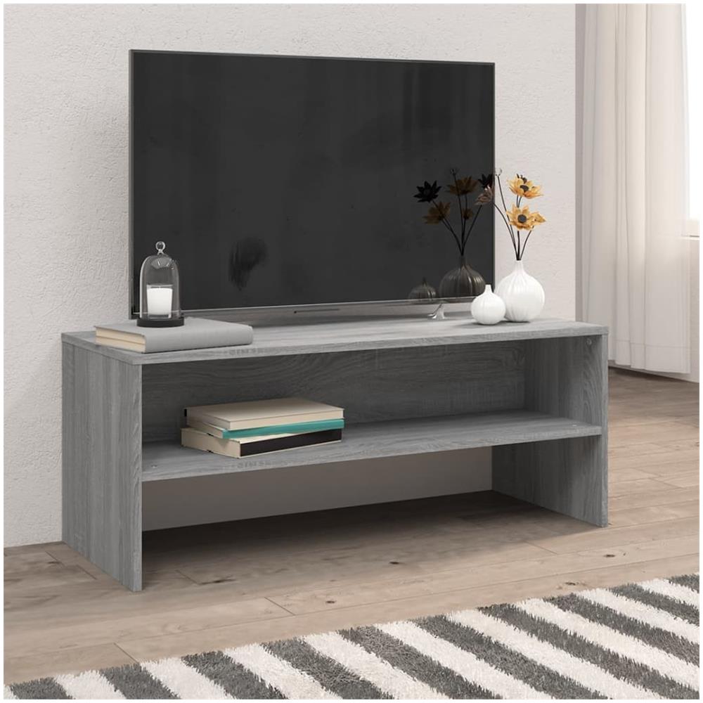 Mobile Porta Tv Grigio Sonoma 100x40x40 Cm In Legno Multistrato - Foto 1