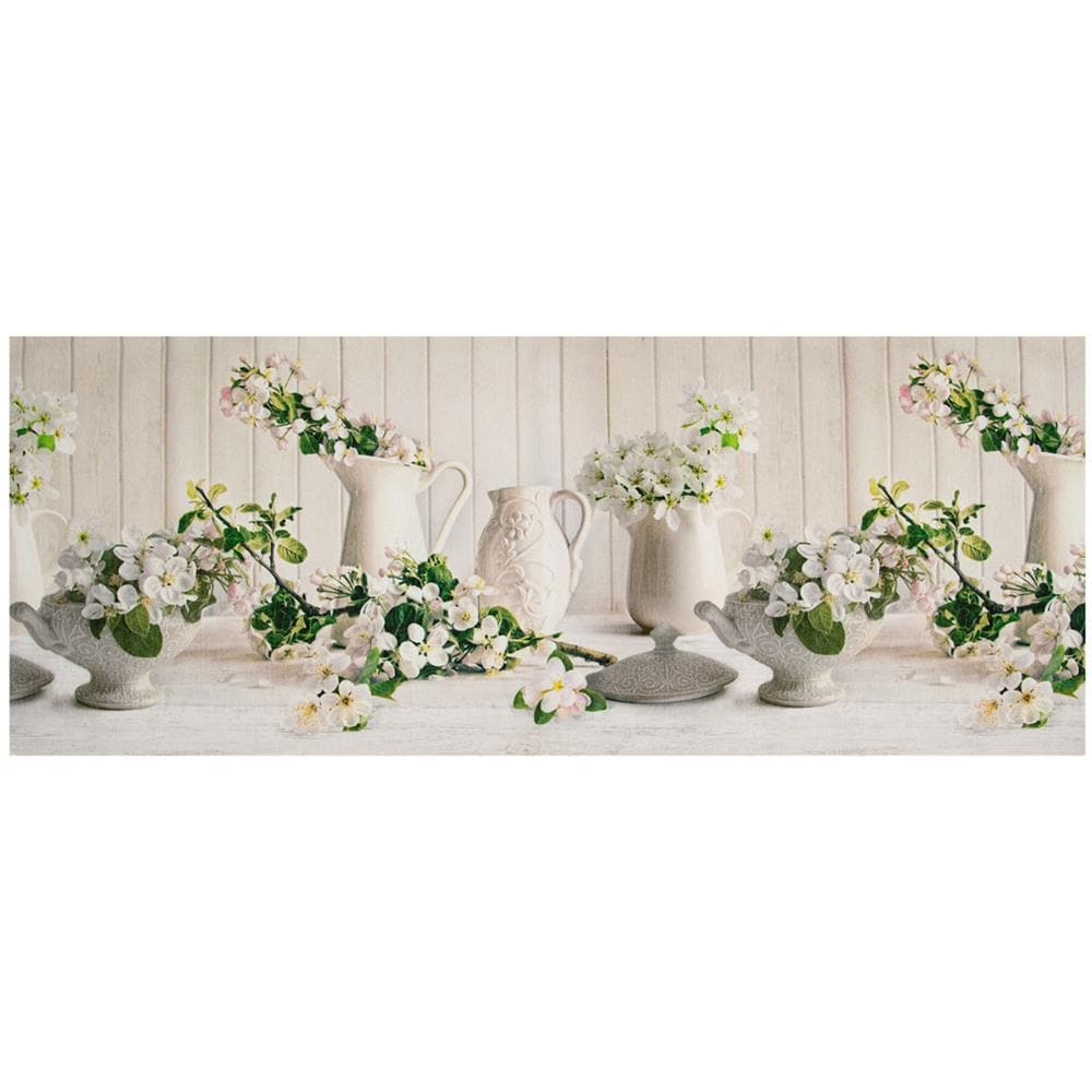 Tappeto Cucina Antiscivolo Stampa Digitale Emozioni Fantasie Floreali Vintage 58x240 Brocche - Foto 1