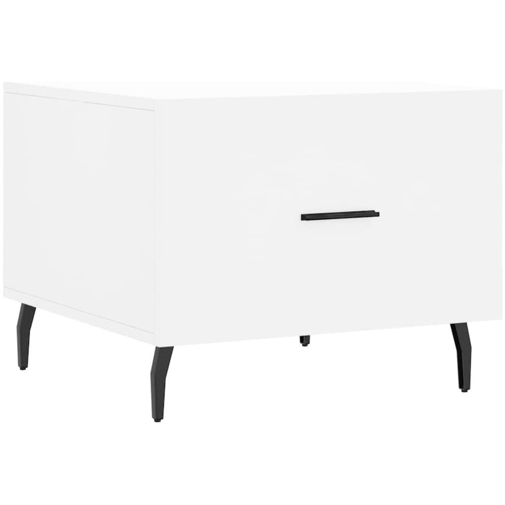 Tavolino Da Salotto Bianco 50x50x40 Cm In Legno Multistrato - Foto 2